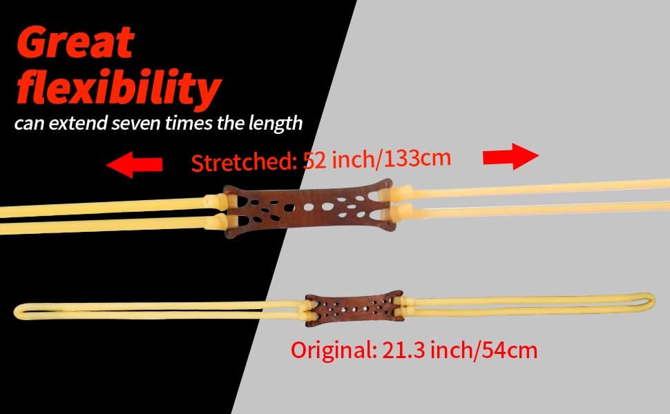 2 Pcs Slingshot Replacement Bands Sets Wrist Rocket Replacement Bands Tubular Elastic Shooting Games Elastic Tubular Bands Compatible with Catapult Heavy Pull Slingshot Rubber Replacement Bands - Image 5
